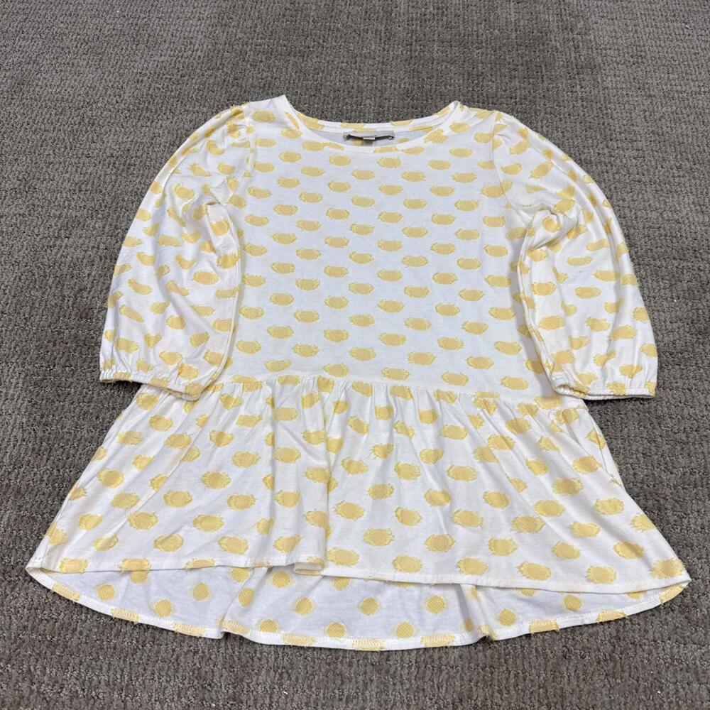 Loft Blouse White Yellow Long Sleeve Women’s Size XS - Picture 3 of 11